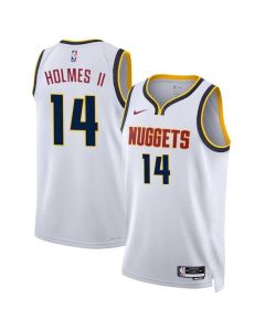 Men's Denver Nuggets #14 DaRon Holmes II White 2024 Draft Association Edition Stitched Basketball Jersey