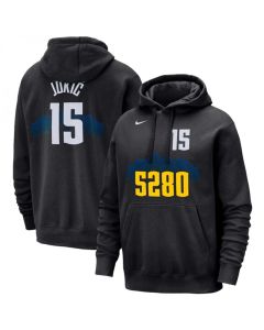 Men's Denver Nuggets #15 Nikola Jokic Black 2023/24 City Edition Name & Number Pullover Hoodie
