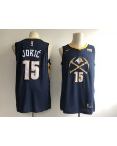 Men's Denver Nuggets #15 Nikola Jokic Navy 2018/19 City Edition Swingman Stitched NBA Jersey