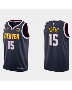 Men's Denver Nuggets #15 Nikola Jokic Navy Icon Edition Stitched Jersey (Navy)