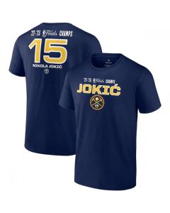 Men's Denver Nuggets #15 Nikola Jokic Navy Name & Number T-Shirt (Navy)