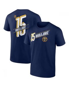 Men's Denver Nuggets #15 Nikola Jokic Navy Name & Number T-Shirt (Style 2)
