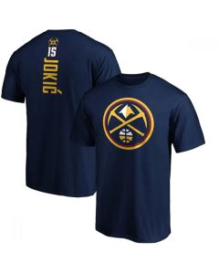 Men's Denver Nuggets #15 Nikola Jokic Navy Name & Number T-Shirt