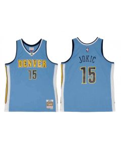 Men's Denver Nuggets #15 Nikola Jokic Purple Stitched Basketball Jersey