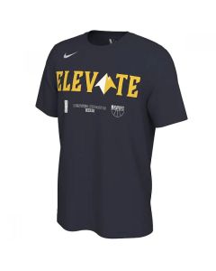 Men's Denver Nuggets 2021 Navy Playoff Bound Dunk T-Shirt