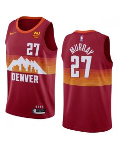 Men's Denver Nuggets #27 Jamal Murray 2020-21 Red City Edition Stitched NBA Jersey