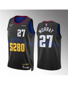 Men's Denver Nuggets #27 Jamal Murray Black 2023 City Edition Stitched Basketball Jersey (City Edition)
