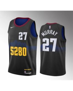 Men's Denver Nuggets #27 Jamal Murray Black 2023 City Edition Stitched Basketball Jersey