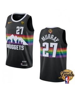 Men's Denver Nuggets #27 Jamal Murray Black 2023 Finals City Edition Stitched Basketball Jersey