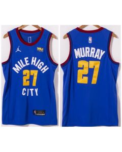 Men's Denver Nuggets #27 Jamal Murray Blue Stitched Jersey