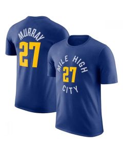 Men's Denver Nuggets #27 Jamal Murray Blue T-Shirt