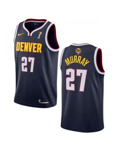 Men's Denver Nuggets #27 Jamal Murray Navy 2023 Finals Champions Icon Edition Stitched Basketball Jersey