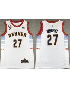 Men's Denver Nuggets #27 Jamal Murray Silver 2022/23 City Edition With NO.6 Patch Stitched Jersey