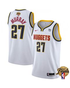 Men's Denver Nuggets #27 Jamal Murray White 2023 Finals Association Edition Stitched Basketball Jersey (White)