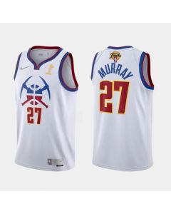 Men's Denver Nuggets #27 Jamal Murray White 2023 Finals Champions Earned Edition Stitched Basketball Jersey