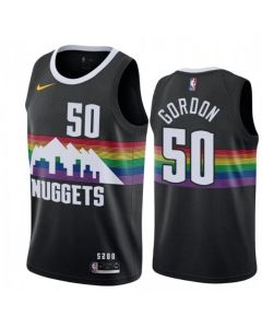 Men's Denver Nuggets #50 Aaron Gordon Black City Edition Stitched Basketball Jersey