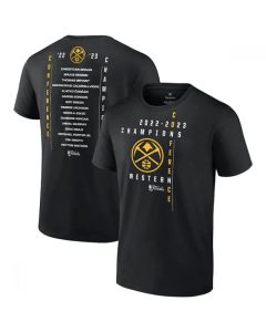 Men's Denver Nuggets Black 2022-2023 Western Conference Champions T-Shirt