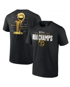 Men's Denver Nuggets Black 2023 Finals Champions Triple Threat Roster Signature T-Shirt
