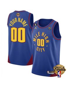 Men's Denver Nuggets Blue 2023 Finals Statement Edition Custom Jersey