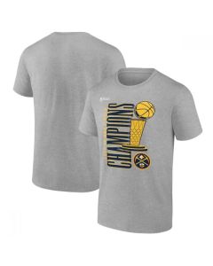Men's Denver Nuggets Grey Champions Press Graphic T-Shirt