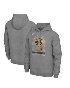 Men's Denver Nuggets Heather Gray 2023 NBA Finals Champions Locker Room Pullover Hoodie