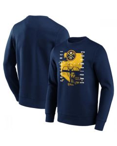 Men's Denver Nuggets Navy 2023 Champions Free Throw Graphic Crew Sweatshirt