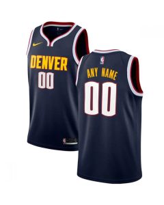 Men's Denver Nuggets Navy Customized Stitched NBA Jersey