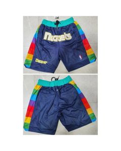 Men's Denver Nuggets Navy Shorts (Run Small) (Style 2)