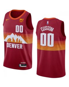 Men's Denver Nuggets Red 2020-21 City Edition Custom Jersey