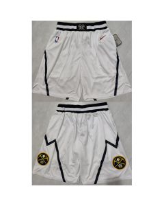 Men's Denver Nuggets White Shorts (Run Small)