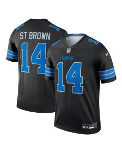 Men's Detroit Lions #14 Amon-Ra St. Brown Black Legend Jersey