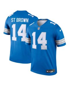 Men's Detroit Lions #14 Amon-Ra St. Brown Blue Legend Jersey