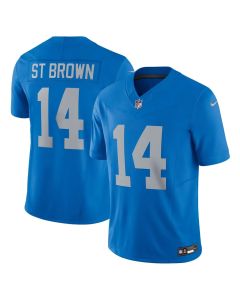 Men's Detroit Lions #14 Amon-Ra St. Brown Blue Vapor F.U.S.E. Alternate Limited Jersey