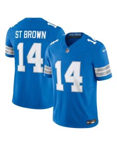 Men's Detroit Lions #14 Amon-Ra St. Brown Blue Vapor F.U.S.E. Limited Jersey