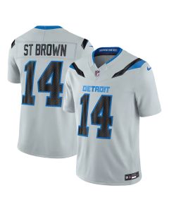 Men's Detroit Lions #14 Amon-Ra St. Brown Grey 2026 Rivalries Collection Vapor F.U.S.E. Limited Jersey (Brown Grey)