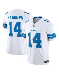 Men's Detroit Lions #14 Amon-Ra St. Brown White Vapor F.U.S.E. Limited Jersey