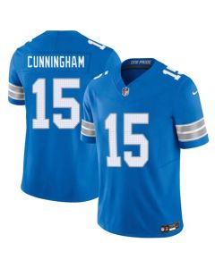 Men's Detroit Lions #15 Malik Cunningham Blue 2026 Vapor F.U.S.E. Limited Stitched Jersey