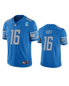 Men's Detroit Lions #16 Jared Goff Blue 2023 90th Anniversary Vapor Untouchable Limited Stitched Jersey