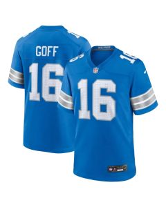 Men's Detroit Lions #16 Jared Goff Blue Game Jersey (Blue)