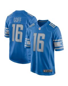 Men's Detroit Lions #16 Jared Goff Blue Player Game Jersey