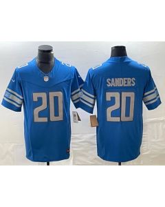 Men's Detroit Lions #20 Barry Sanders Blue 2023 F.U.S.E. Vapor Untouchable Limited Stitched Jersey
