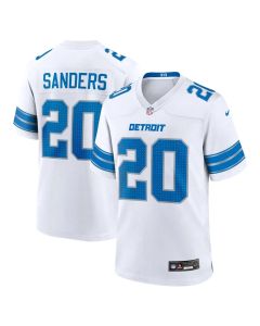 Men's Detroit Lions #20 Barry Sanders White Retired Player Game Jersey