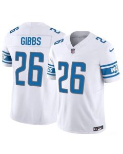 Men's Detroit Lions #26 Jahmyr Gibbs White 2023 F.U.S.E. Vapor Untouchable Limited Stitched Football Jersey