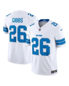 Men's Detroit Lions #26 Jahmyr Gibbs White Vapor F.U.S.E. Limited Jersey