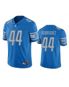 Men's Detroit Lions #44 Malcolm Rodriguez Blue Vapor Untouchable Limited Stitched Jersey (Blue)