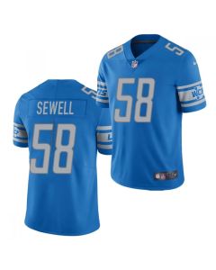 Men's Detroit Lions #58 Penei Sewell 2021 NFL Draft Blue Vapor Untouchable Limited Stitched NFL Jersey (Blue)