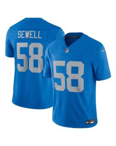 Men's Detroit Lions #58 Penei Sewell Blue Vapor F.U.S.E. Alternate Limited Jersey