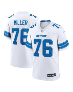 Men's Detroit Lions #76 Blake Miller White 2026 NFL Draft Game Jersey