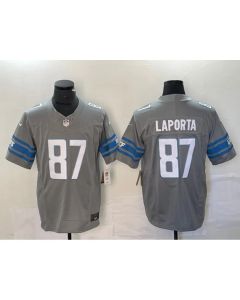 Men's Detroit Lions #87 Sam LaPorta Grey 2023 F.U.S.E. Vapor Untouchable Limited Stitched Jersey