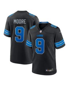 Men's Detroit Lions #9 Derrick Moore Black 2026 NFL Draft Game Jersey (Black)
